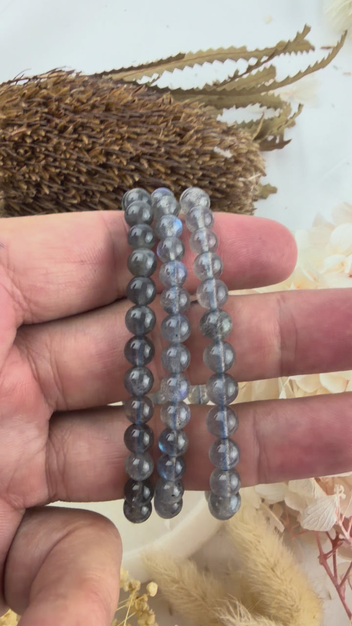 Labradorite Bracelet - 6mm (High Flash) #2