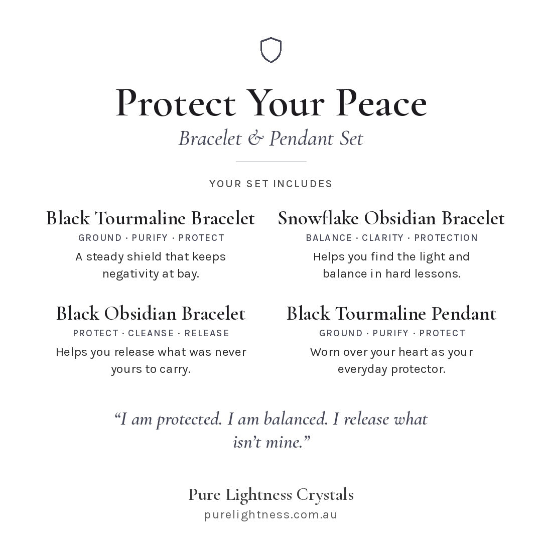 Protect Your Peace Ritual Bracelet and Pendant Set