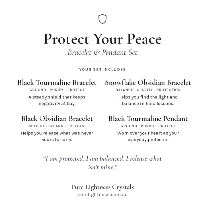 Protect Your Peace Ritual Bracelet and Pendant Set
