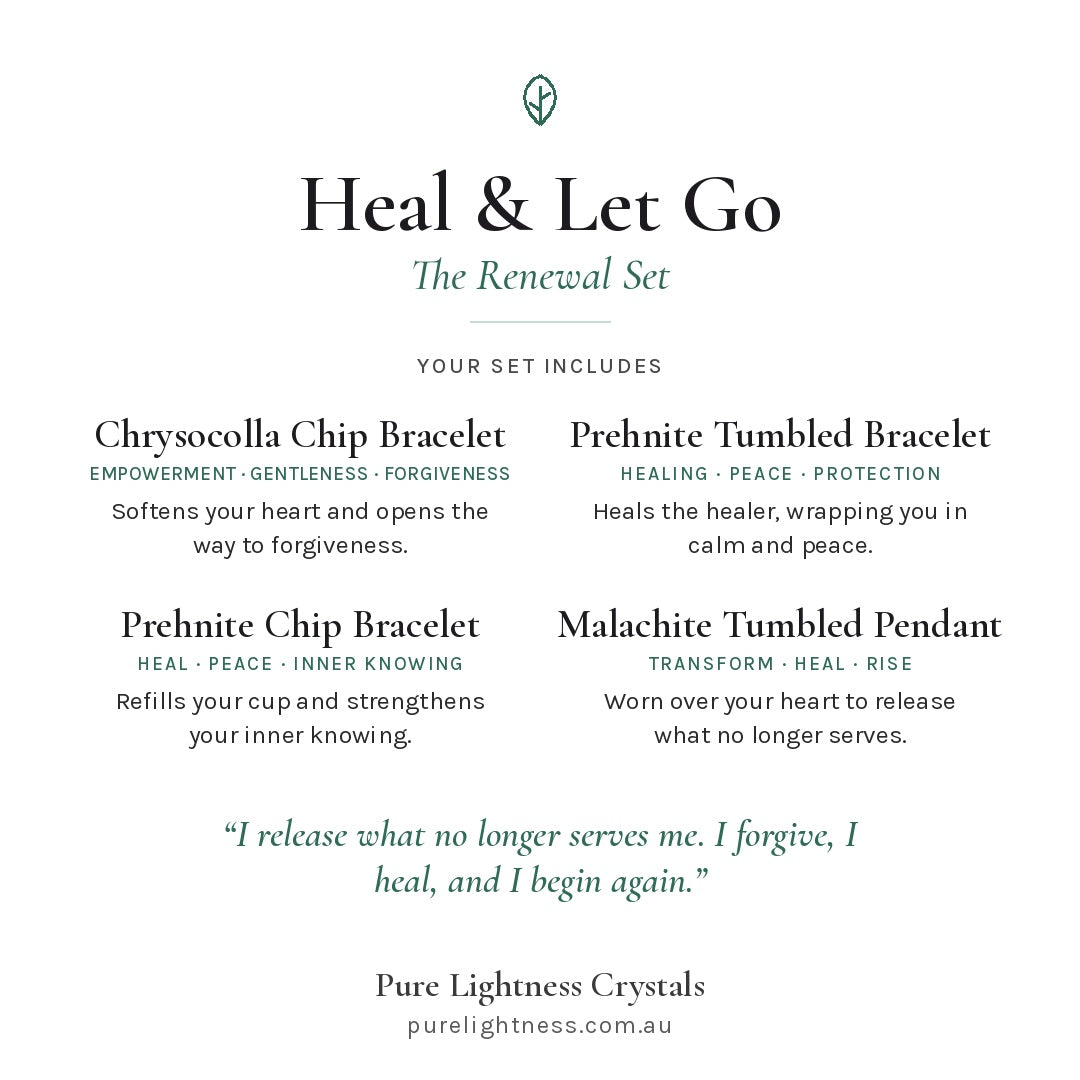 Heal & Let Go Bracelets and Pendant - The Renewal Set