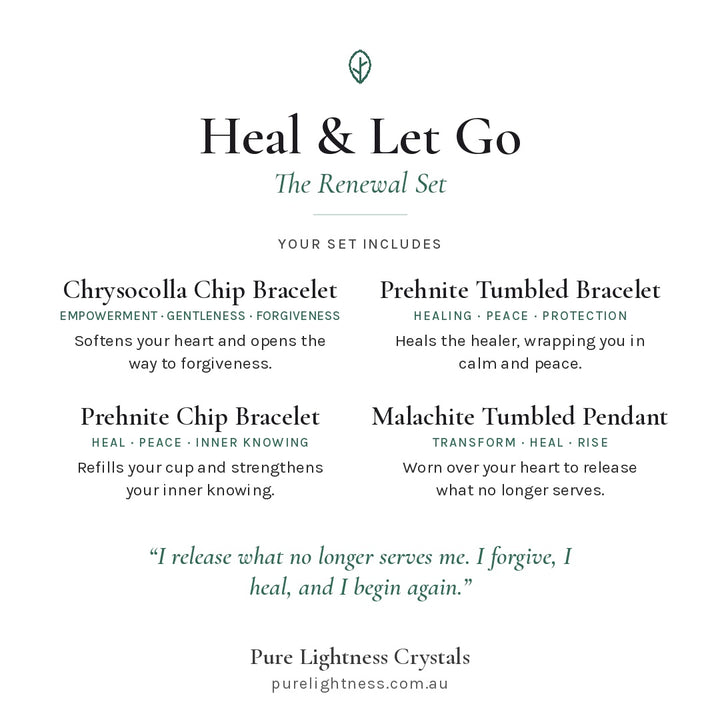 Heal & Let Go Bracelets and Pendant - The Renewal Set