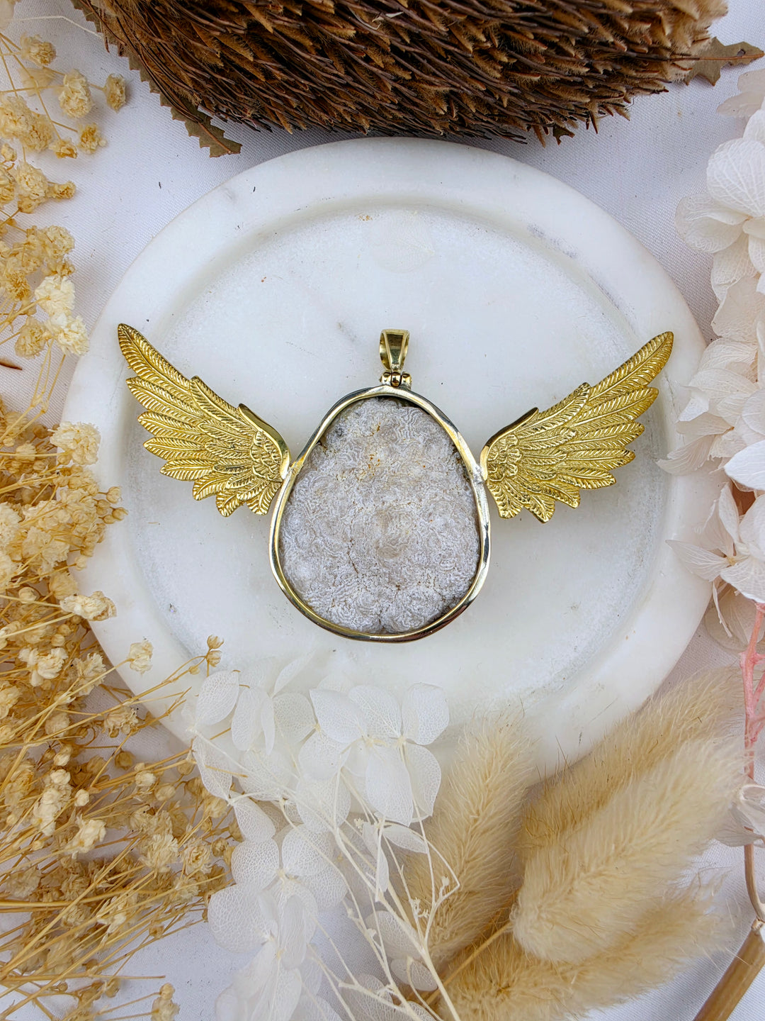 Angel Aura Anahata Brass Pendant