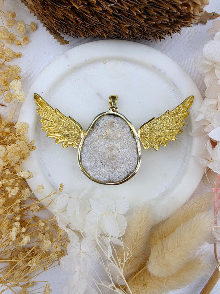 Angel Aura Anahata Brass Pendant