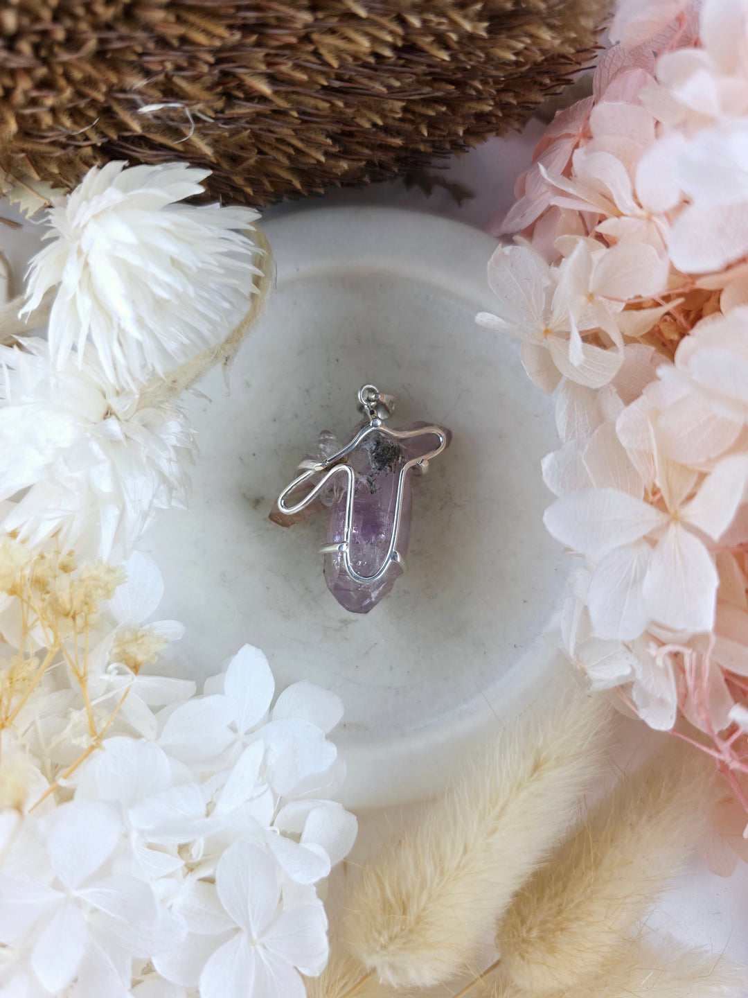Vera Cruz Amethyst Cluster Silver Pendant
