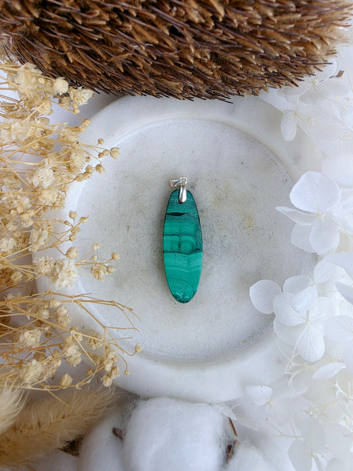 Malachite Silver Pendant