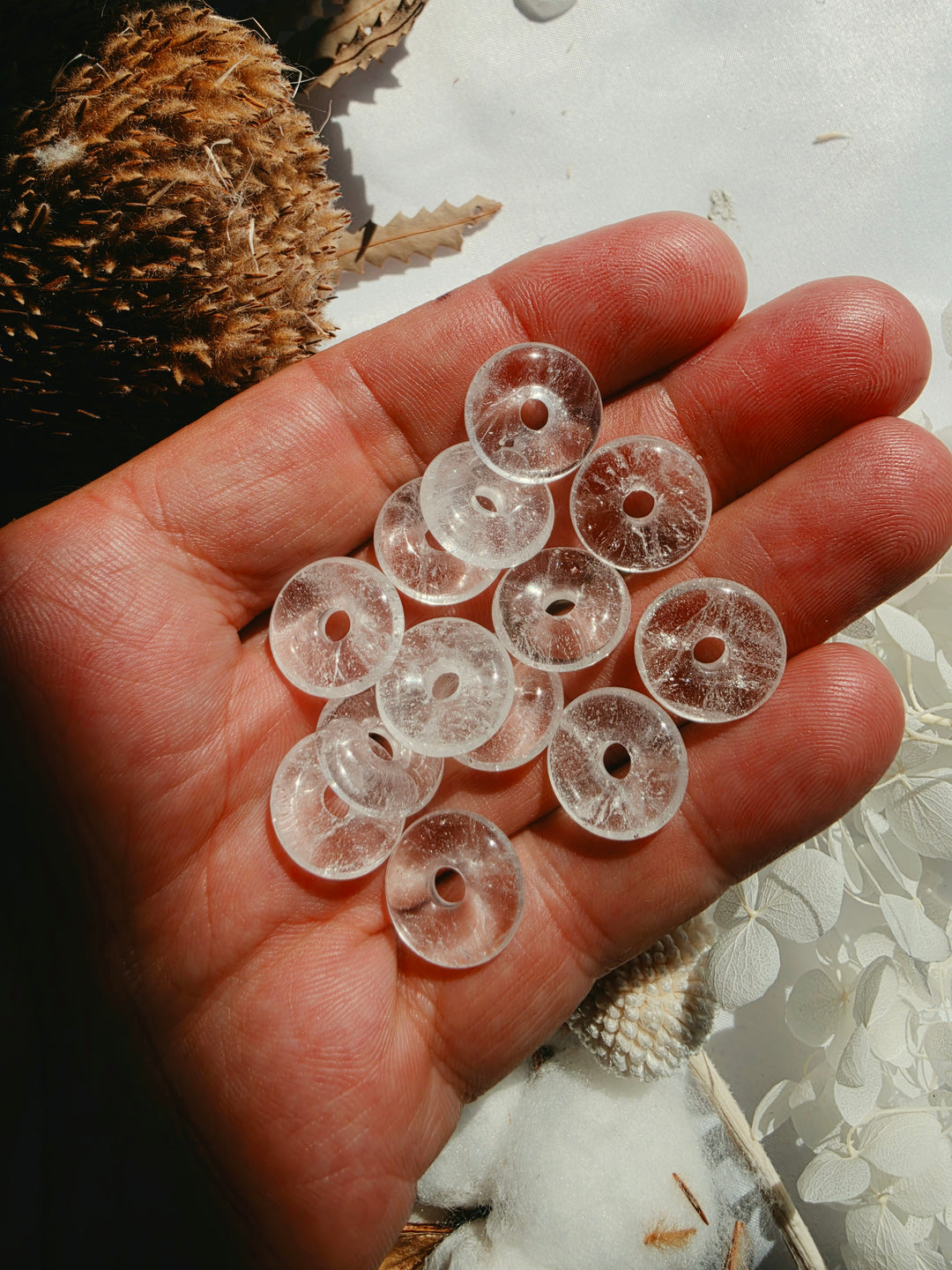 Clear Quartz Donut Pendant