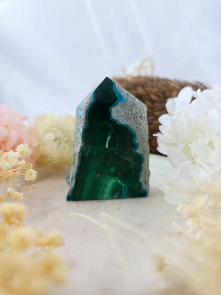 Malachite Chrysocolla Tower