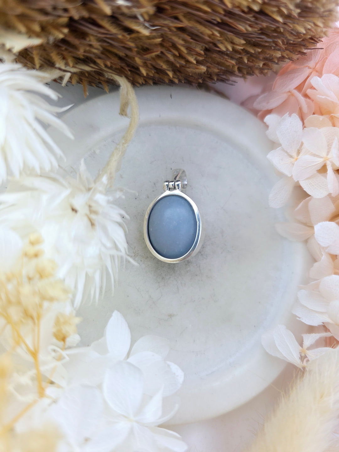 Angelite Silver Pendant