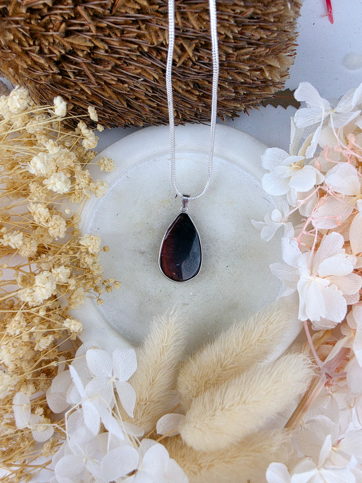 Watermelon Tourmaline Silver Pendant