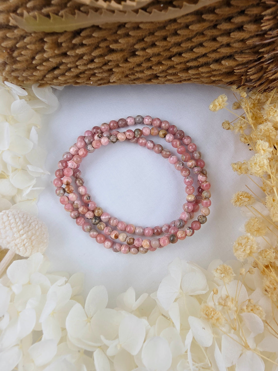 Rhodochrosite Bracelet - 4mm