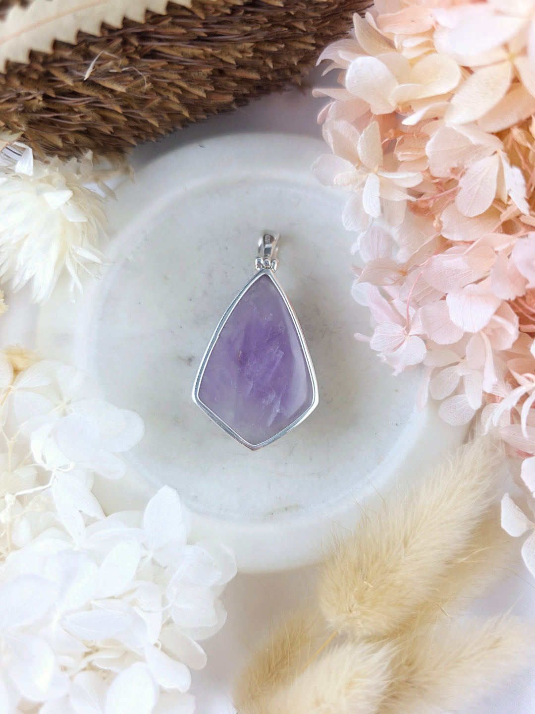 Amethyst Mermaid Silver Pendant