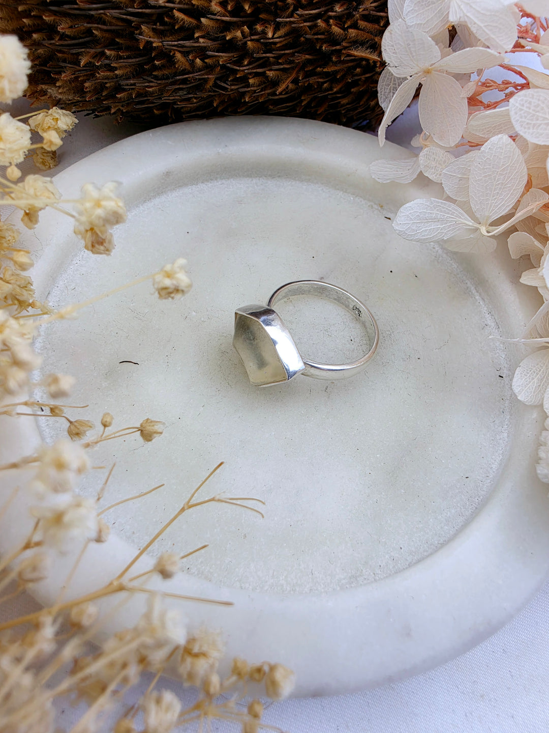 Libyan Desert Glass Silver Ring — Written in the Stars