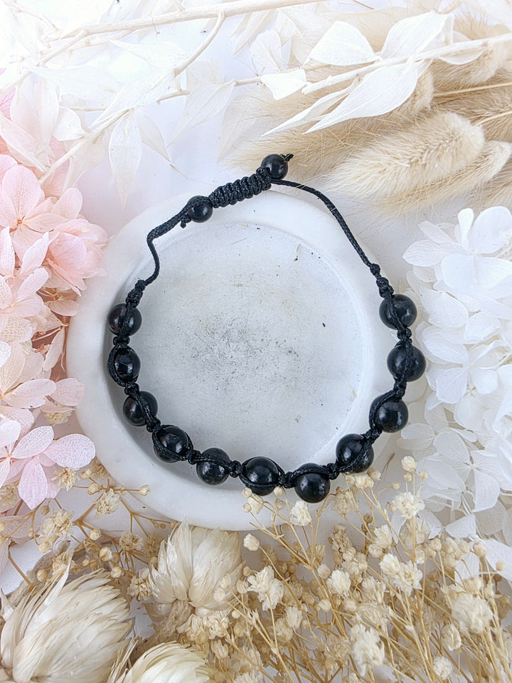 Shungite Chord Shamballa Bracelet - 10mm