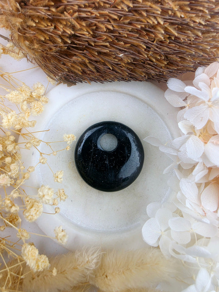 Black Tourmaline Eclipse Pendant