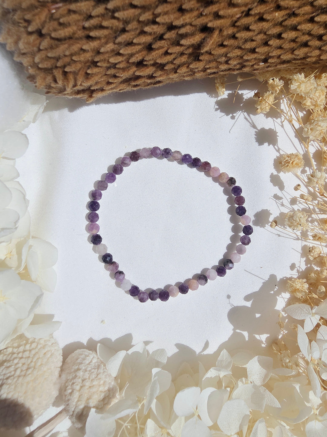 Lepidolite Faceted Bracelet - 4mm