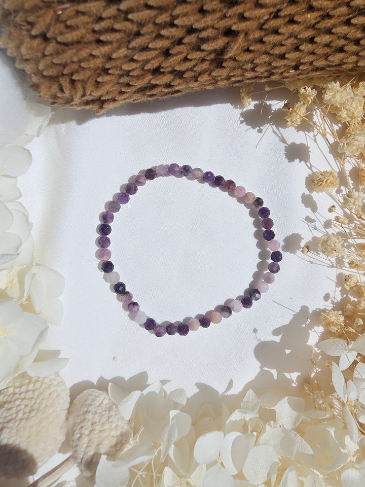 Lepidolite Faceted Bracelet - 4mm