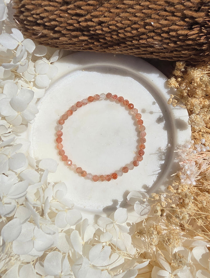 Sunstone Faceted Bracelet - 4mm