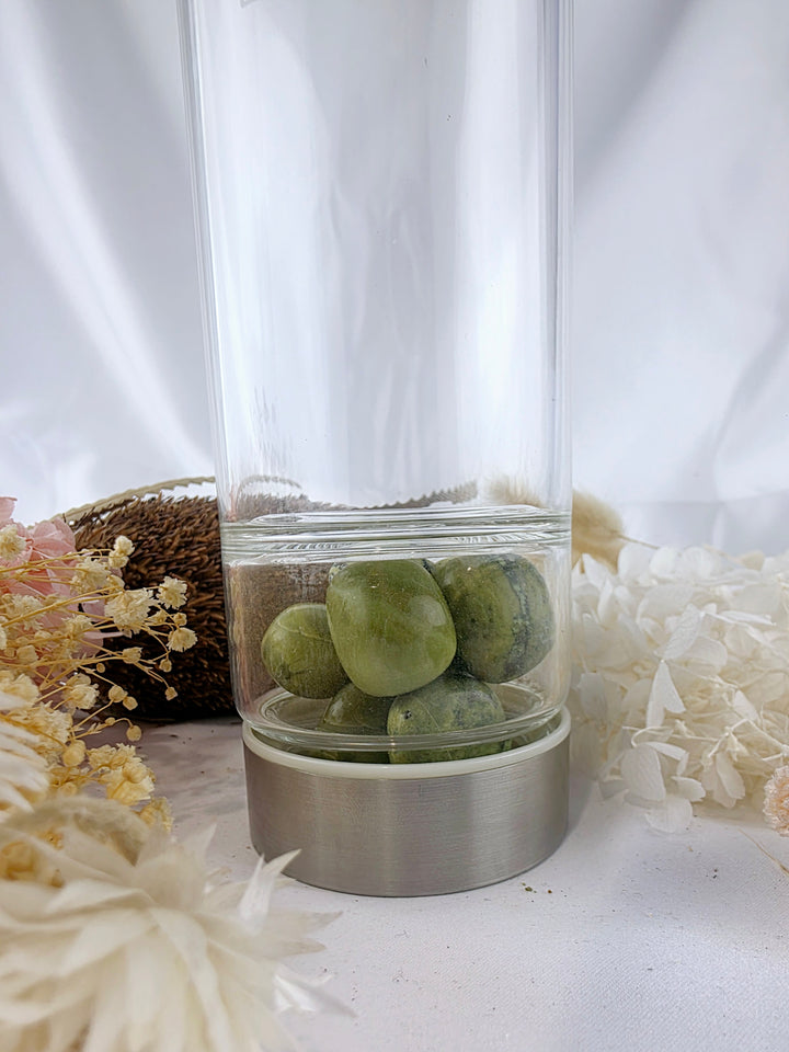 Water Bottle With Crystal Infusion Chamber