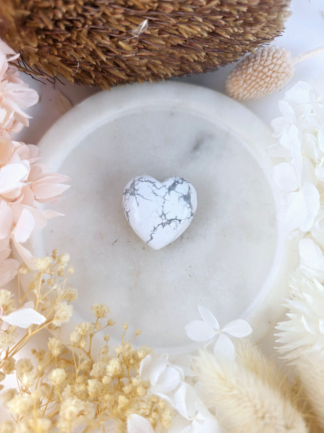 Howlite Heart Pendant