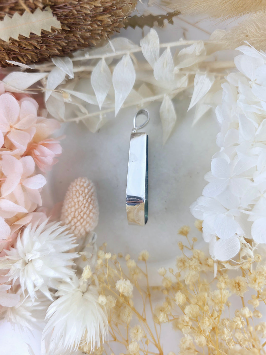 Rainbow Fluorite Silver Pendant