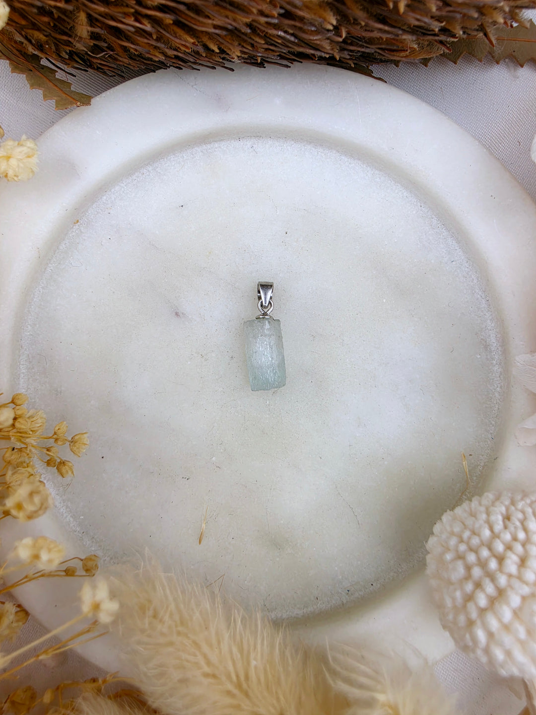 Emerald Natural Silver Pendant
