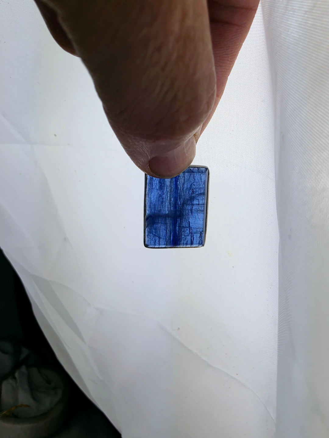 Blue Kyanite Silver Pendant