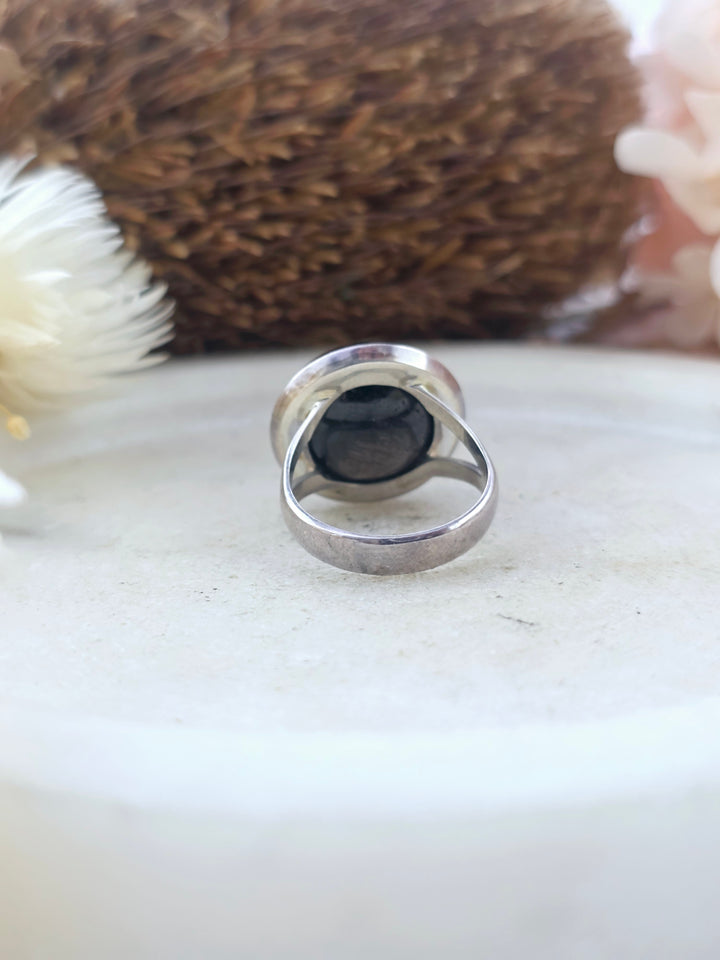 Star Ruby Silver Ring - Size 8