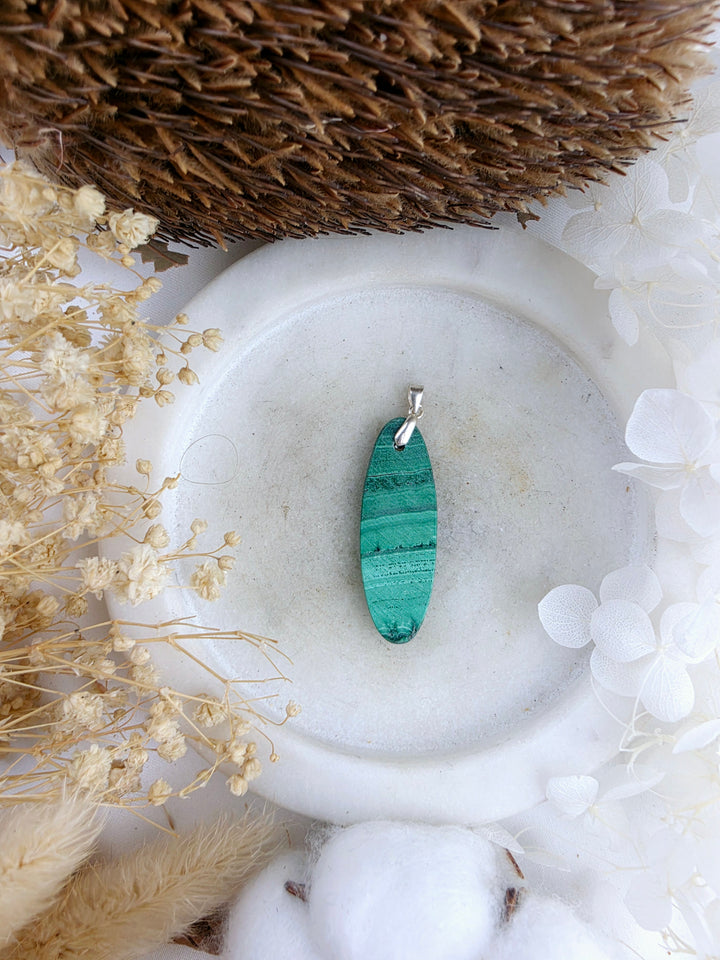 Malachite Silver Pendant