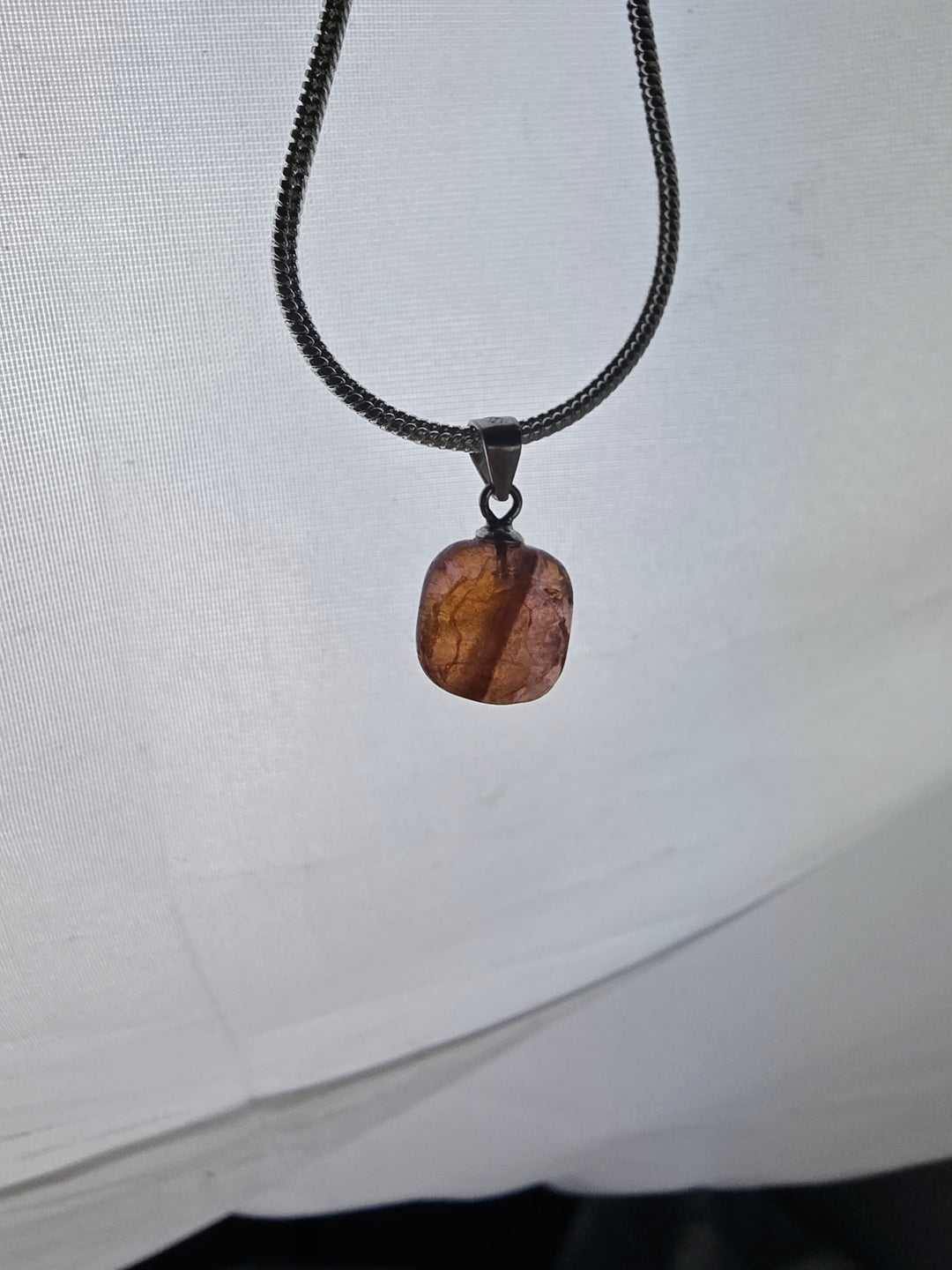 Pink & Orange Tourmaline Silver Pendant — Flow & Flourish