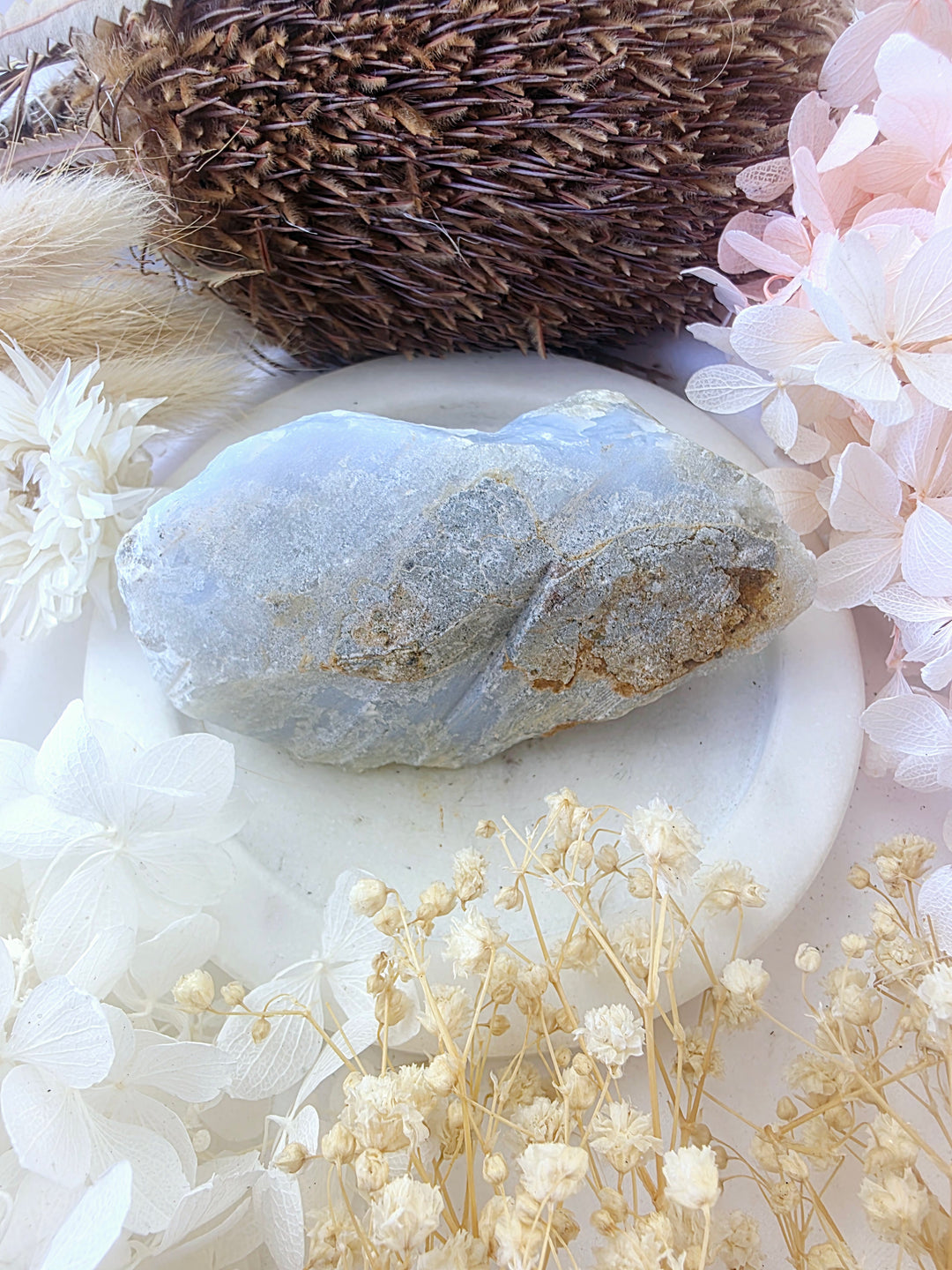 Blue Lace Agate Druzy Cluster