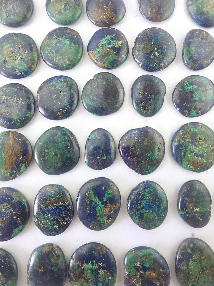 Azurite Malachite Flat Stone