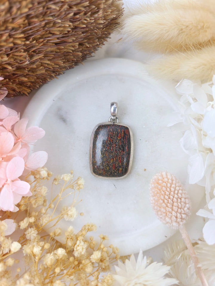 Dinosaur Bone Silver Pendant