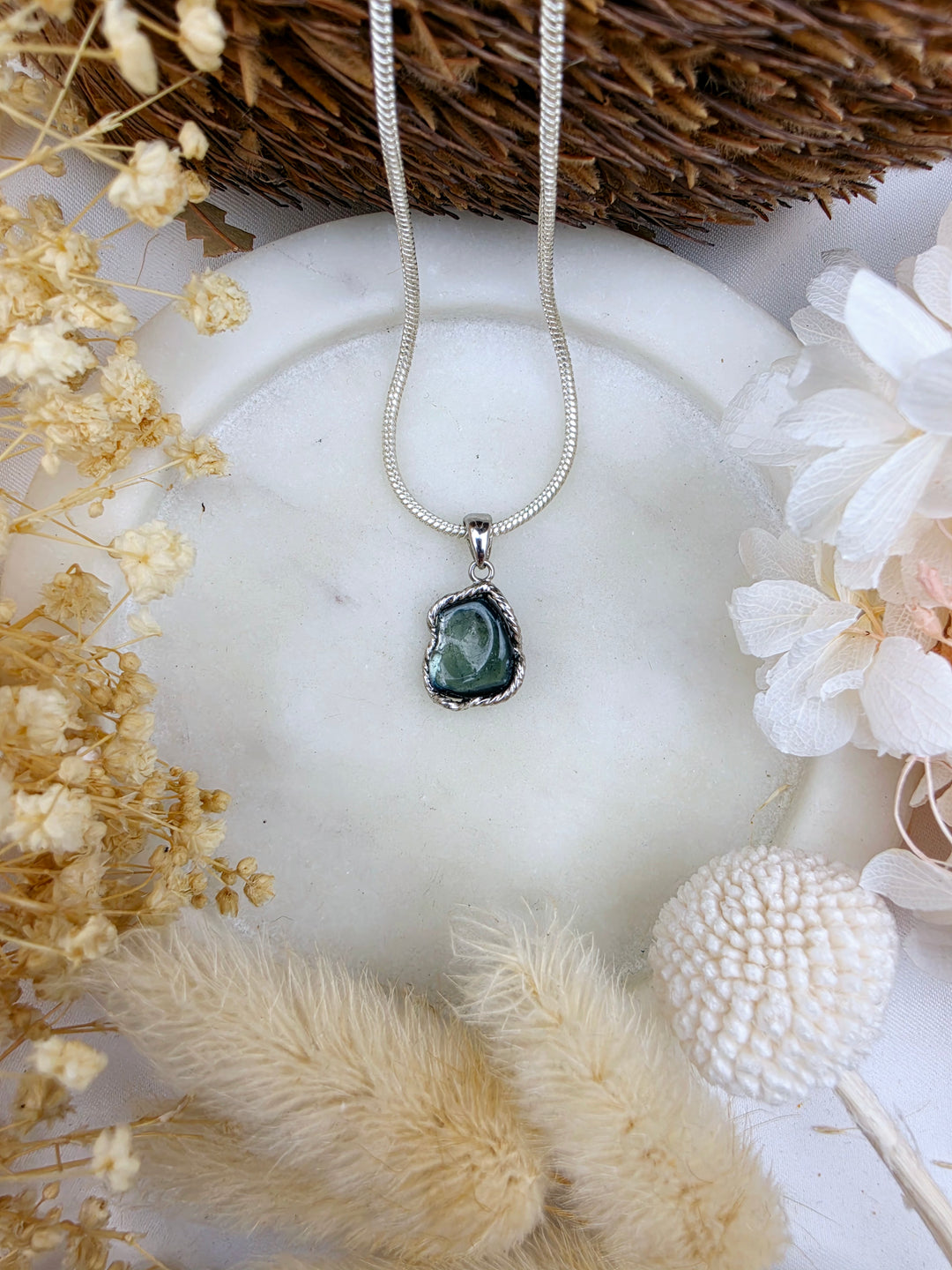 Indicolite (Blue) Tourmaline Silver Pendant