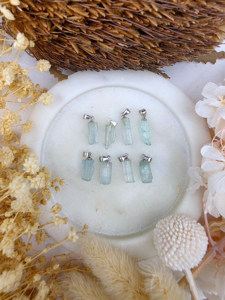 Emerald Natural Silver Pendant