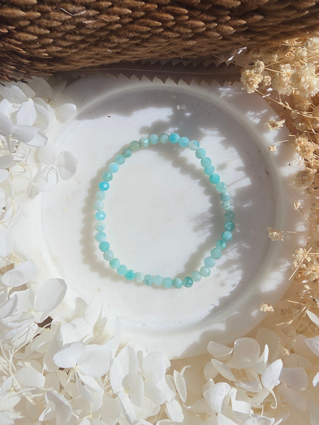 Amazonite Faceted Bracelet - 4mm