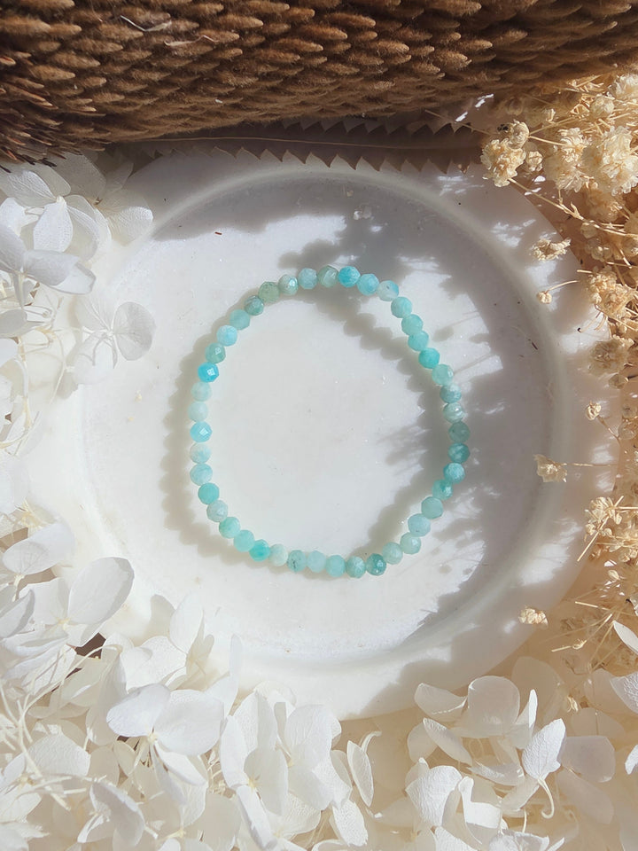 Amazonite Faceted Bracelet - 4mm