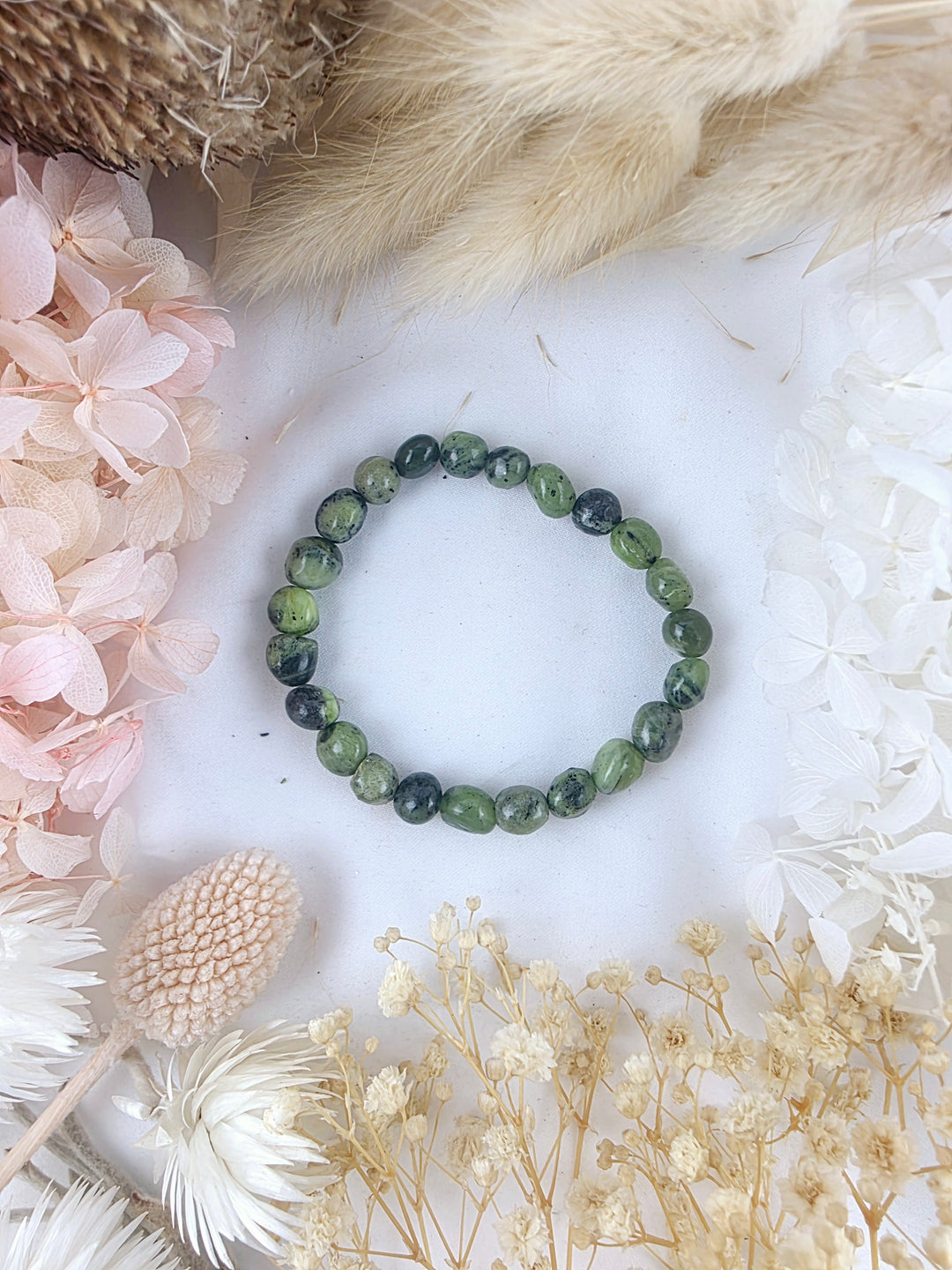 Jade Bracelet - Tumbled 6/8mm #4