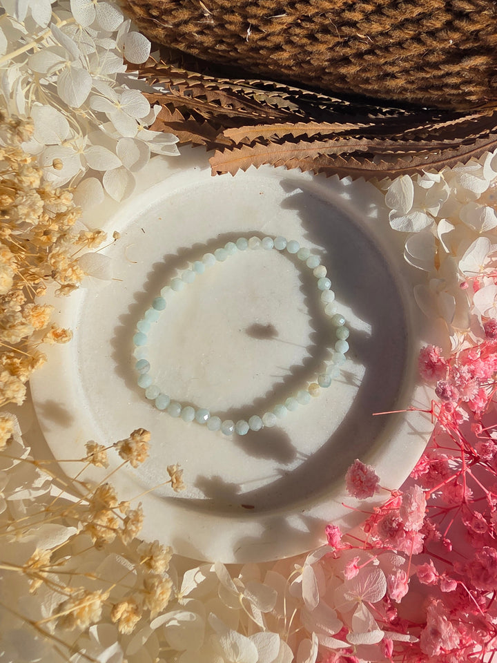 Amazonite Faceted Bracelet 4mm