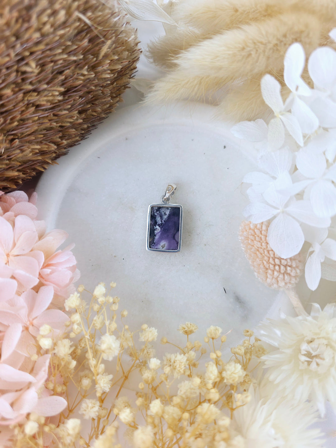 Tiffany Stone Silver Pendant