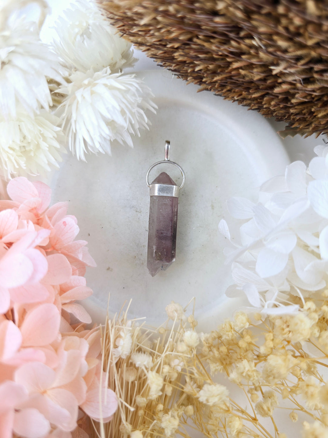 Lithium Quartz Phantom Pendant