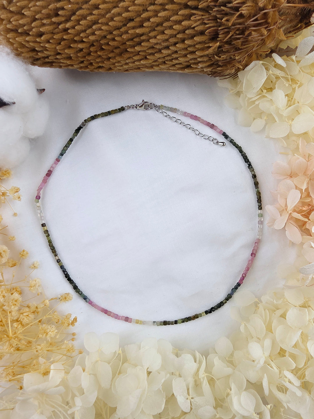 Watermelon Tourmaline Faceted Necklace - Tender & Whole