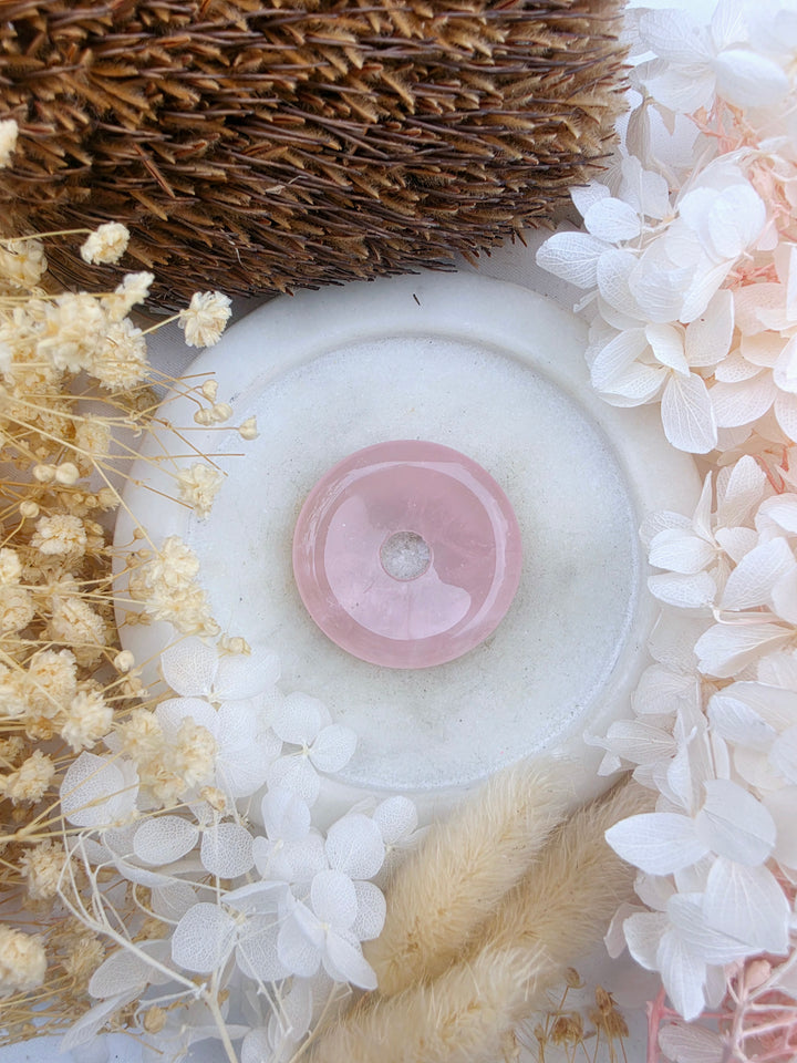 Rose Quartz Circle Of Light Pendant