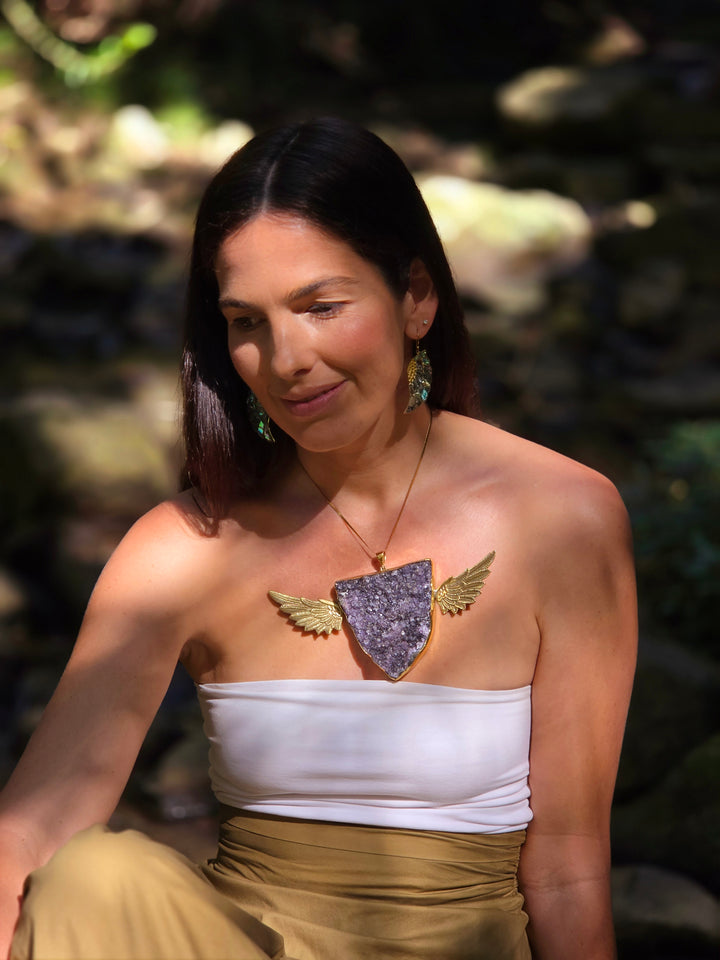 Amethyst Anahata Queen Pendant