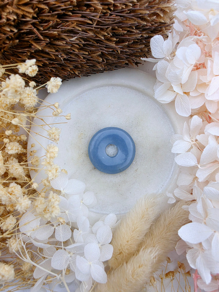 Angelite Donut Pendant
