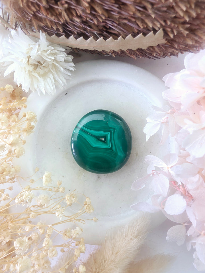 Malachite Flat Stone