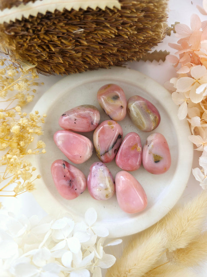 Pink Opal Tumbled Pendant
