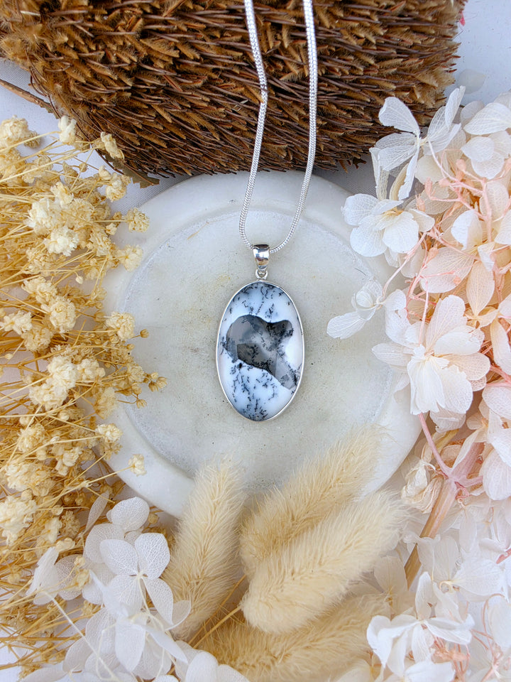 Merlinite Silver Pendant