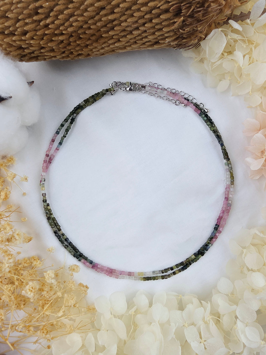 Watermelon Tourmaline Faceted Necklace - Tender & Whole