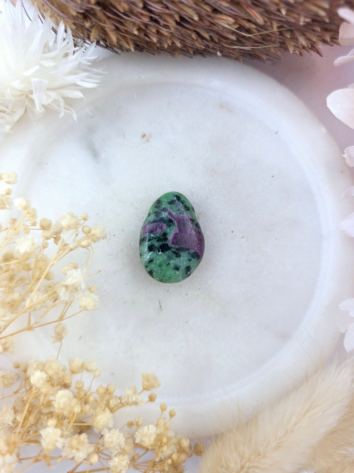 Ruby Zoisite Tumbled Pendant