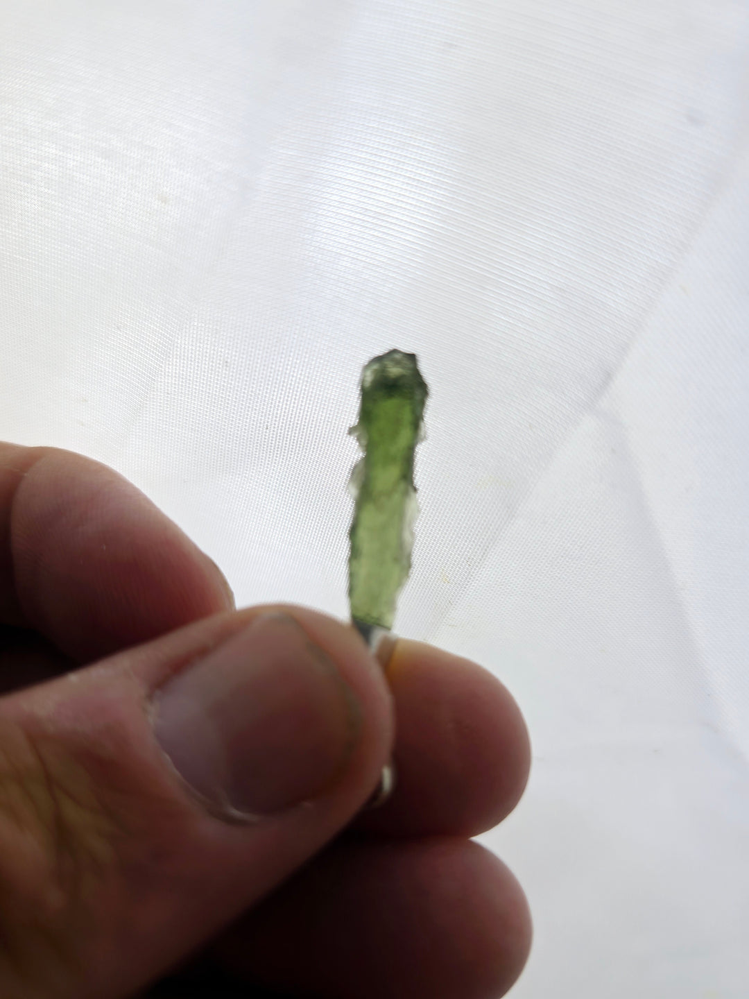Moldavite Silver Pendant